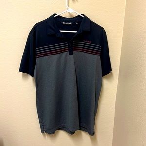 Travis Matthew, large, black and gray polo shirt
